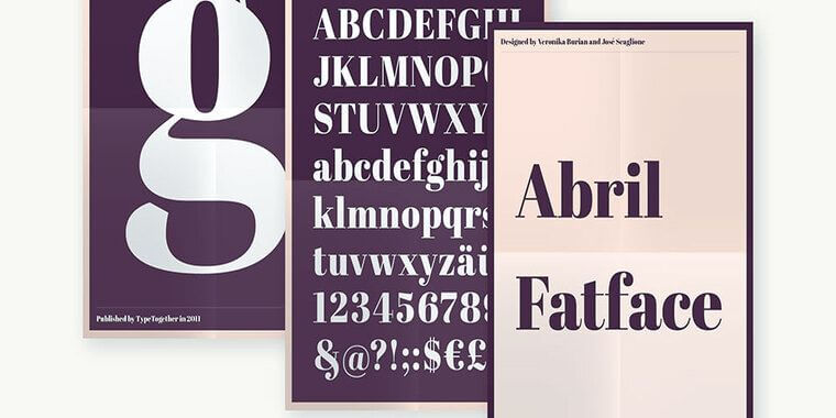 Letters Overview of Abril Fatface Font