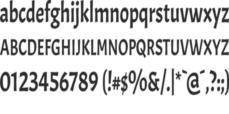 Letters Overview of Acme Font
