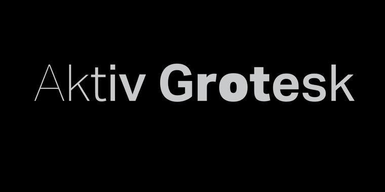 Appearance of Aktiv Grotesk Font