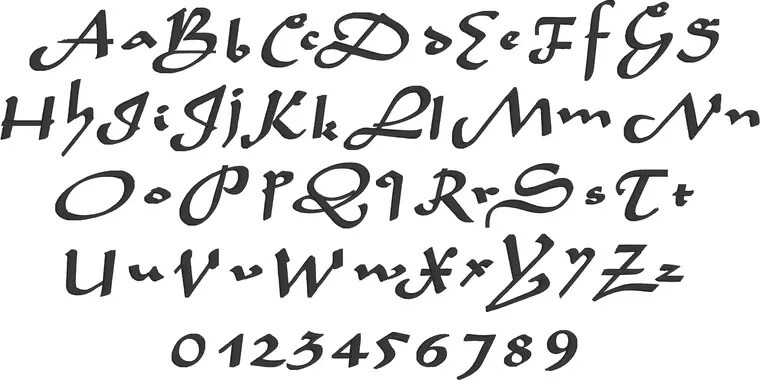 Aladdin Font Letters