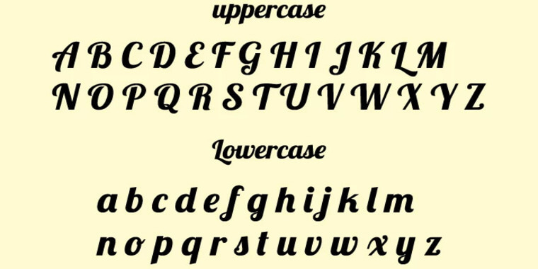 Letters Overview of Almost Friday Font