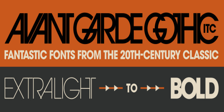 Weight and Styles of Avant Garde Font