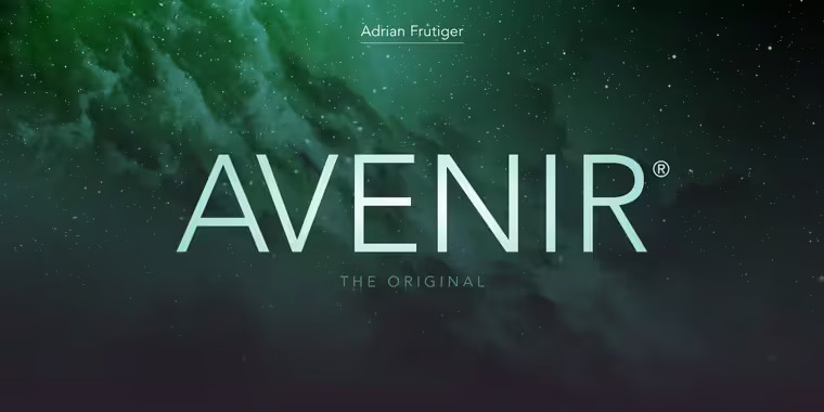 Appearance of Avenir Font