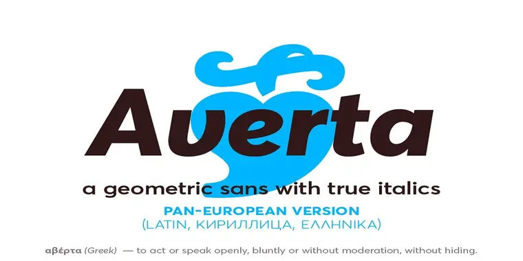 Appearance of Averta Font