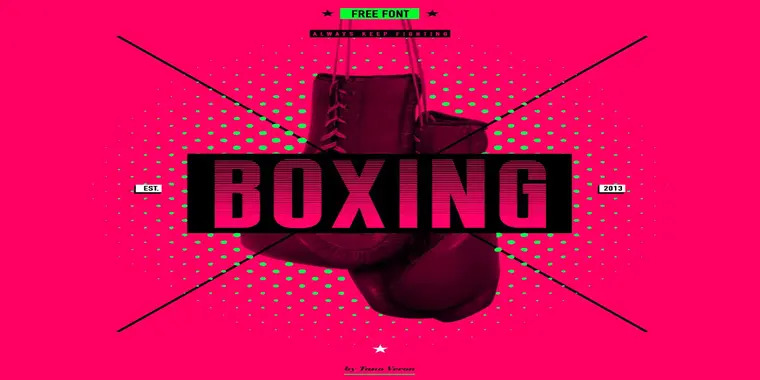 Appearance of BOXING Font