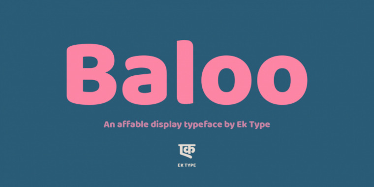 Appearance of Baloo Font