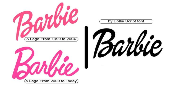 Appearance of Barbie Font