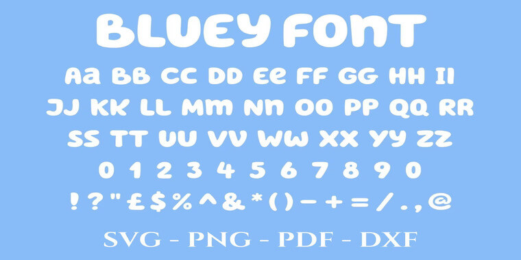 Bluey Font Appearance