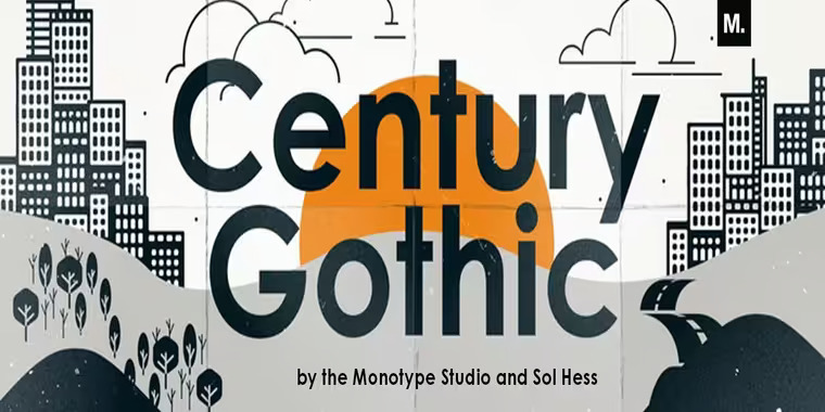 Appearance of Century Gothic Font