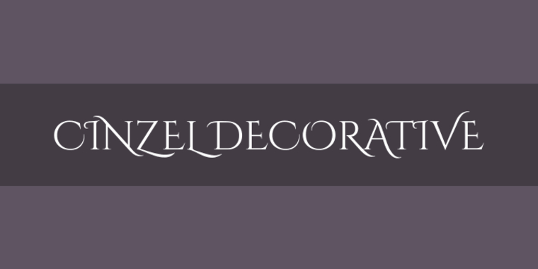 Appearance of Cinzel Decorative Font