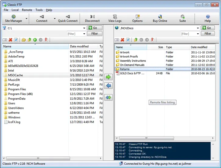 Classic FTP File Transfer Software 2
