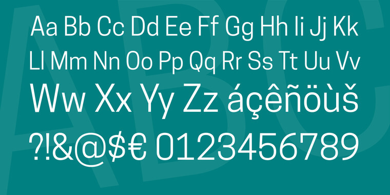 Letters Overview of Cooper Hewitt Font