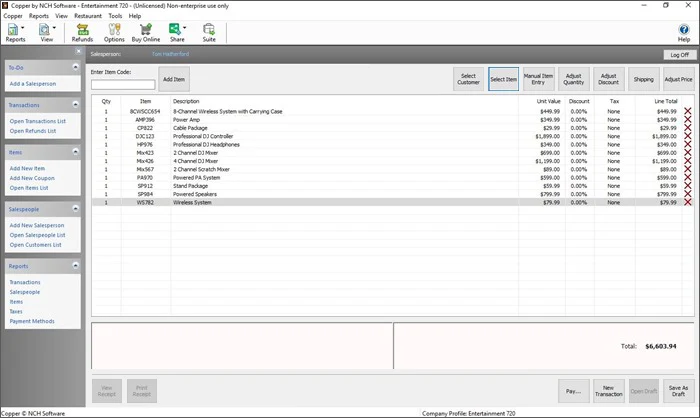 Copper Point of Sales Software 1