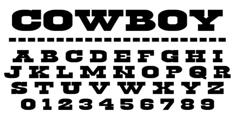 Dallas Cowboys Font Letters