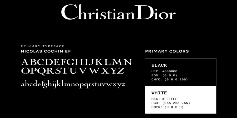 Dior Font Letters