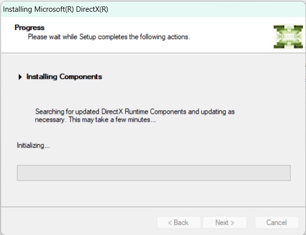 DirectX Download Windows 10 64bit Installing Components 