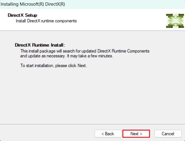 DirectX 9.0c installer pic 2