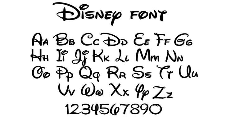 Disney font image 1