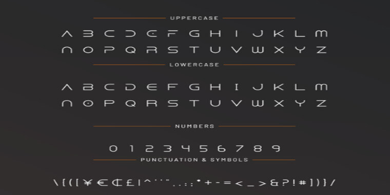 Dune Font Letters