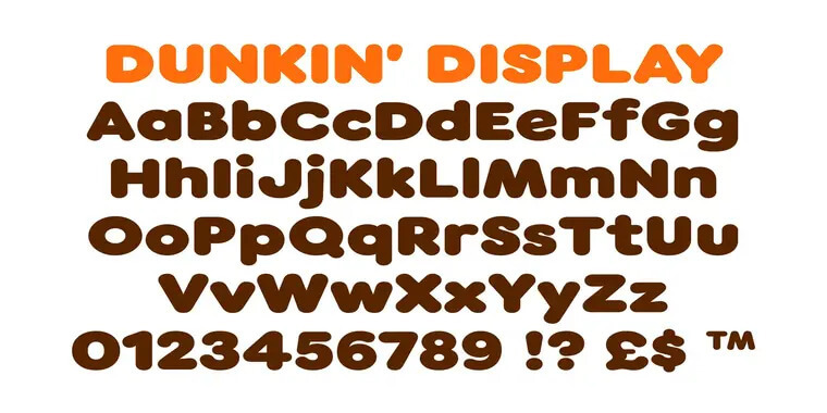 Dunkin Donuts Font Letters