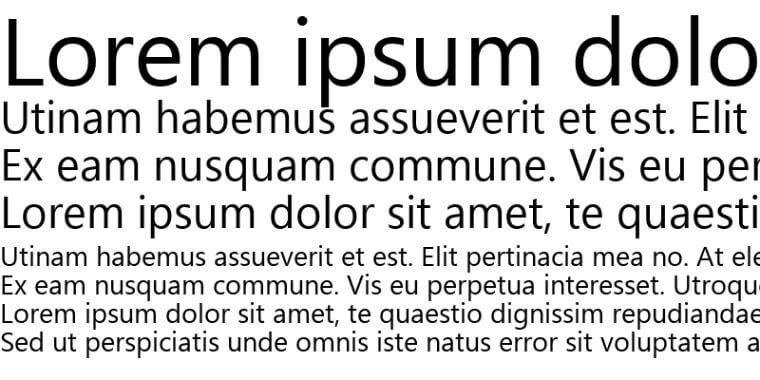 Letters Overview of Ebrima Font