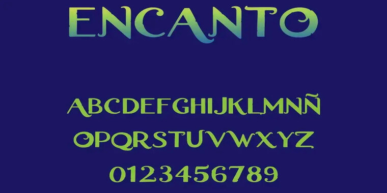 Encanto Font Letters