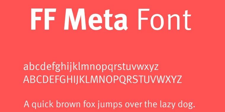 Letters Overview of FF Meta Font