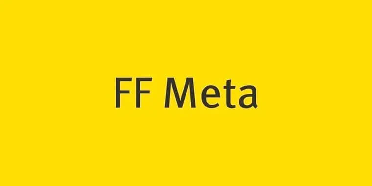 Appearance of FF Meta Font