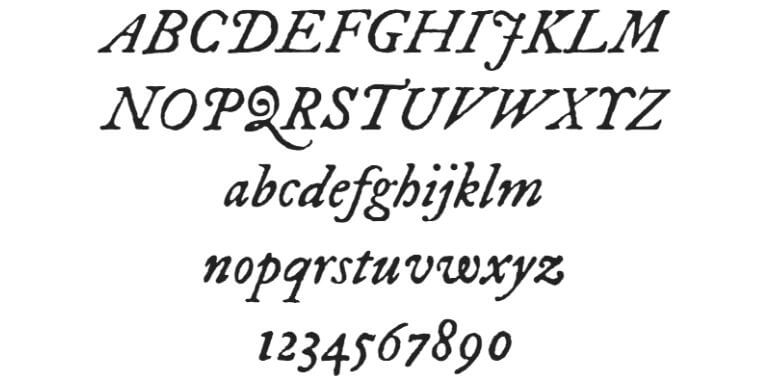 Folklore Font Letters