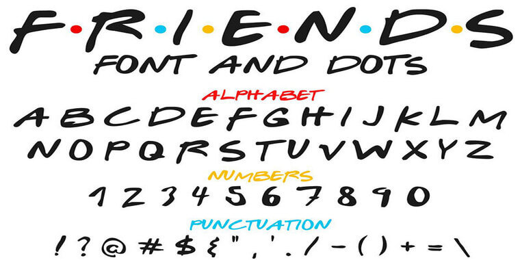 Friends Font Letters