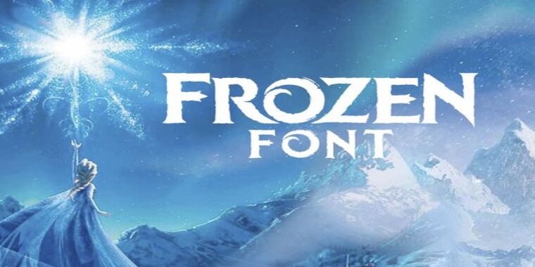 Appearance of Frozen Font