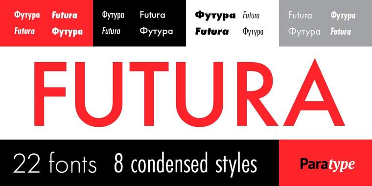Appearance of Futura Font