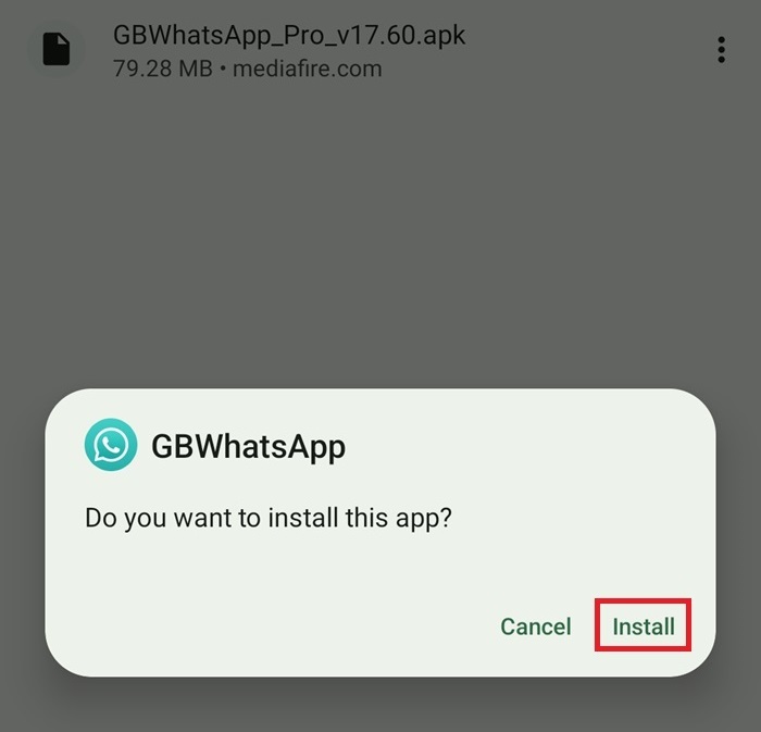 Launching the GB WhatsApp setup
