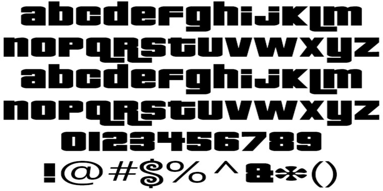 GTA Font Letters