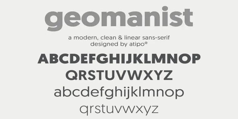 Letters Overview of Geomanist Font