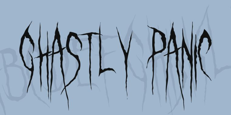 Appearance of Ghastly Panic Font