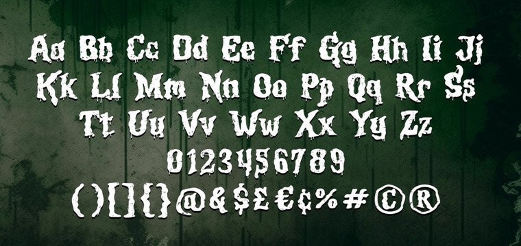 Goosebumps Font Letters