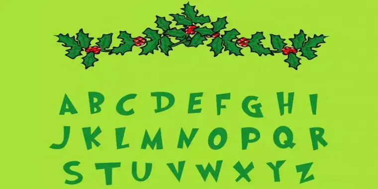 Grinch Font Letters