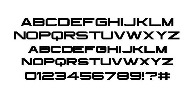 Letters Overview of Guardians of the Galaxy Font