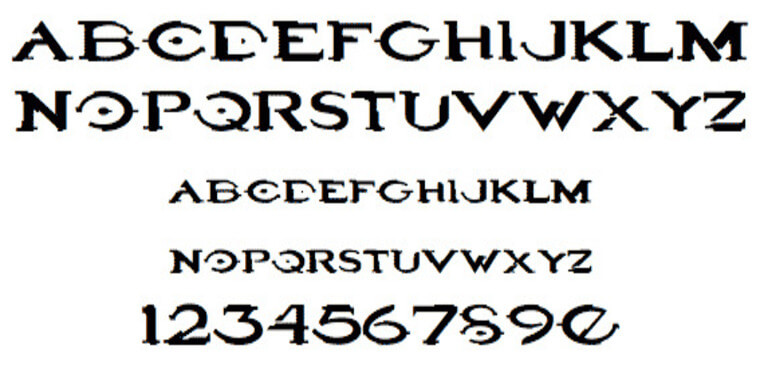 Halo Font Letters