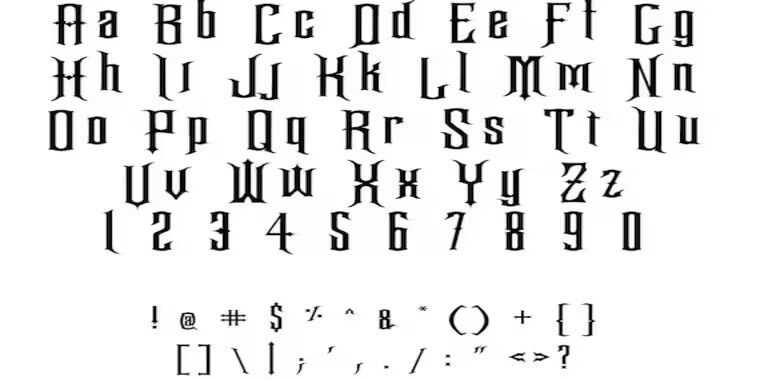 Haunted Mansion Font Letters