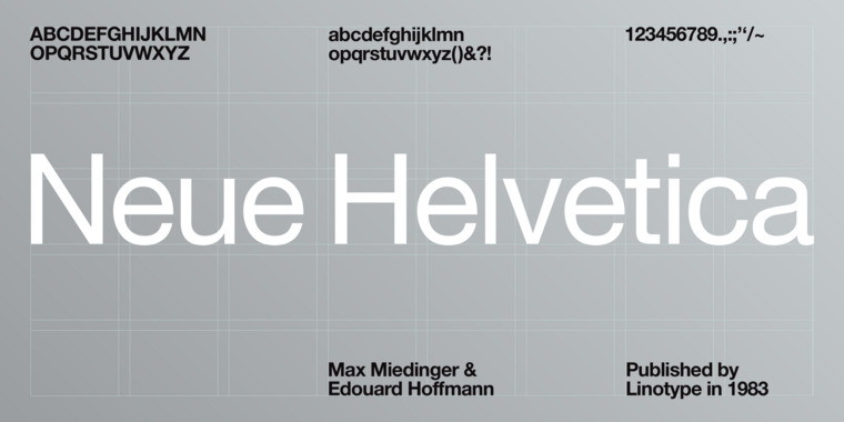 Helvetica Neue Font View