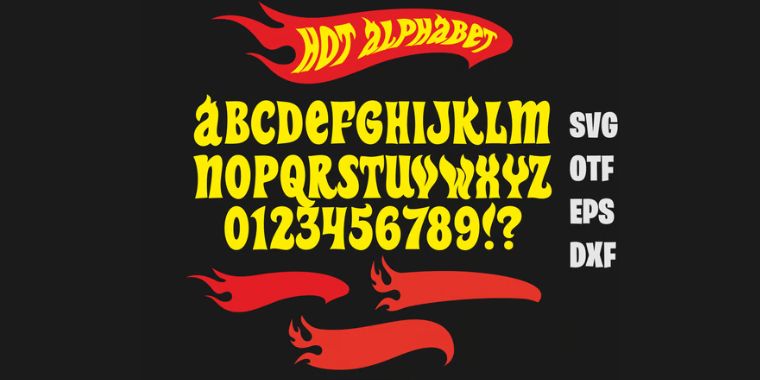 Hot Wheels Font Letters