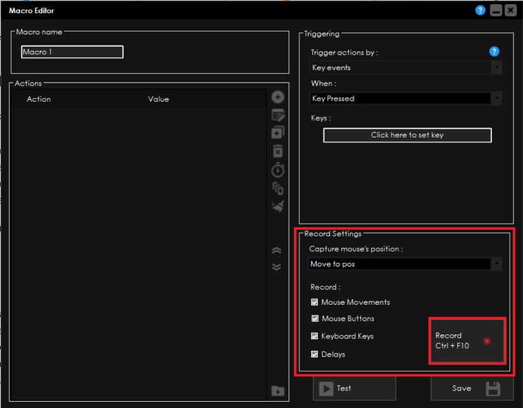 How to record mouse/keyboard inputs in TG Macro