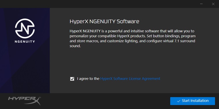Hyperx Ngenunity Software installation process
