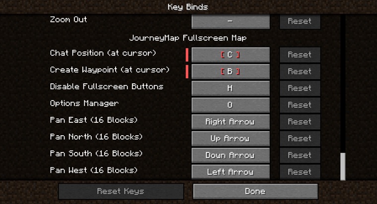 Full-screen map controls for JourneyMap