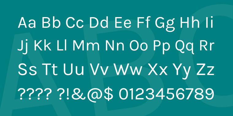 Letters Overview of Karla Font