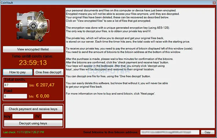 Kaspersky CoinVaultDecryptor 4