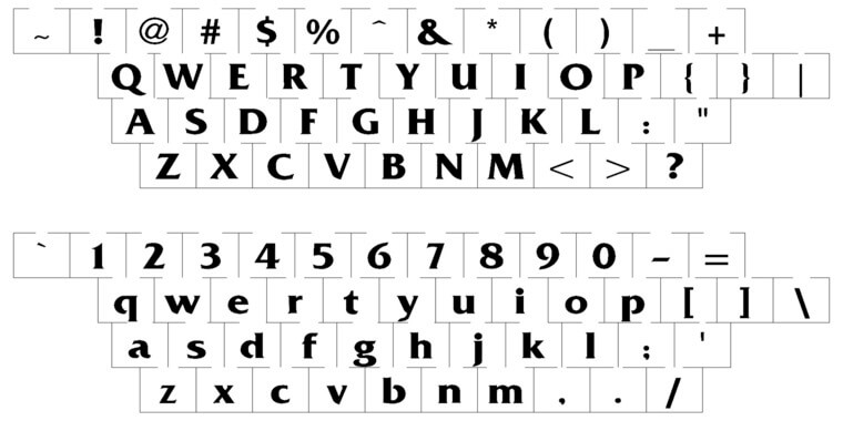 Letters Overview of League of Legends Font