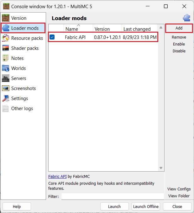 Adding Forge/Fabric mod loaders to MultiMC pic 3